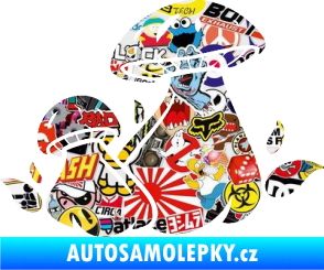 Samolepka Houby 002 pravá Sticker bomb