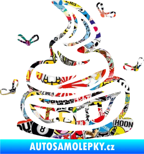 Samolepka Hovínko s mouchami levá Sticker bomb