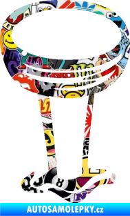 Samolepka Hřebík 001 levá zatlučený Sticker bomb