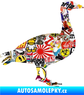 Samolepka Husa 001 pravá Sticker bomb