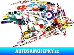 Samolepka Hvězda se šachovnicí pravá Sticker bomb