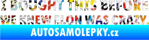 Samolepka I Bought This Before We Knew Elon Was Crazy  Sticker bomb