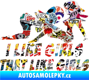 Samolepka I like girls that like girls levá Sticker bomb