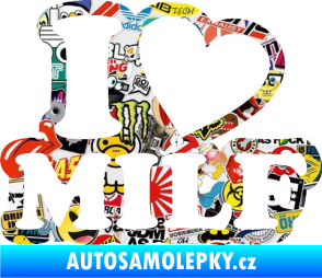 Samolepka I love milf 002 nápis Sticker bomb