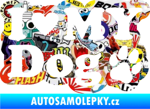 Samolepka I love my dog 002 Sticker bomb