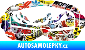 Samolepka I love snow brýle pravá Sticker bomb