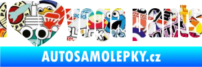 Samolepka I love yoga pants nápis Sticker bomb