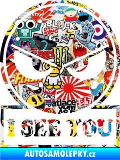 Samolepka I see you smajlík Sticker bomb