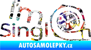 Samolepka I´m single 003 nápis turbo Sticker bomb