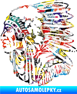 Samolepka Indián 005 levá Sticker bomb
