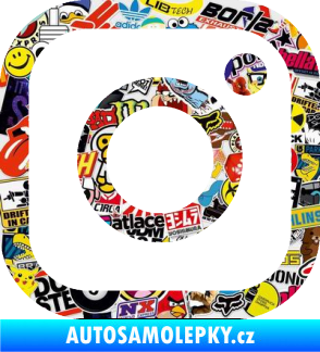 Samolepka Instagram logo Sticker bomb