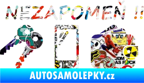 Samolepka Interiér 014 nezapomeň klíče, mobil, peněženku Sticker bomb