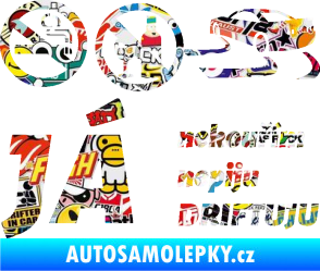 Samolepka Já nekouřím nepiju DRIFTUJU nápis Sticker bomb