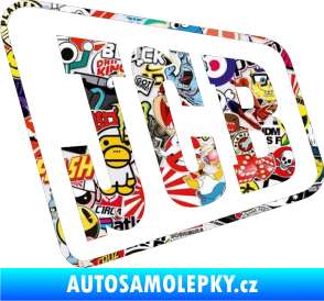 Samolepka JCB - jedna barva Sticker bomb