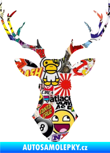 Samolepka Jelen trofej 001 Sticker bomb