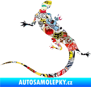 Samolepka Ještěrka 004 levá Sticker bomb