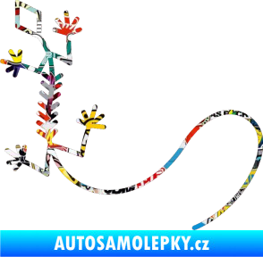 Samolepka Ještěrka 007 levá Sticker bomb