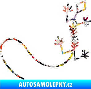 Samolepka Ještěrka 007 pravá Sticker bomb