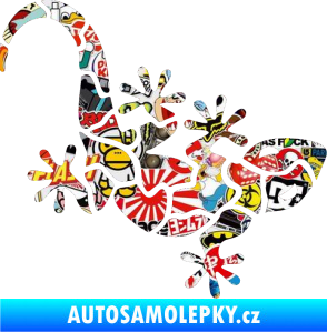 Samolepka Ještěrka 015 pravá Sticker bomb