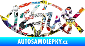 Samolepka Jesus rybička 001 křesťanský symbol Sticker bomb