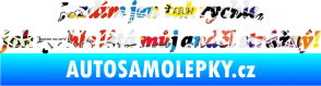 Samolepka Jezdím jen tak rychle, jak rychle létá můj anděl strážný Sticker bomb