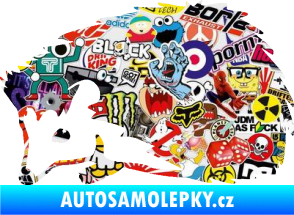 Samolepka Ježek 002 levá Sticker bomb