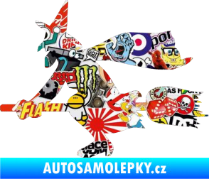 Samolepka Ježibaba levá Sticker bomb