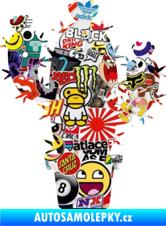 Samolepka Kaktus 003 levá Sticker bomb