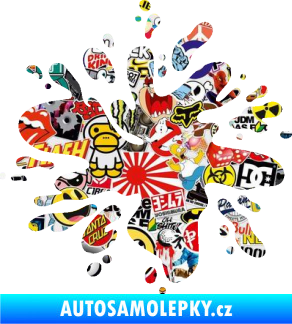 Samolepka Kaňka 005 levá hodně kapek Sticker bomb