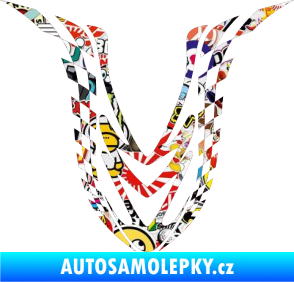 Samolepka Kapota 006 šachovnice Sticker bomb