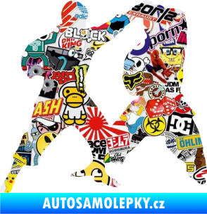 Samolepka Karate 013 levá souboj Sticker bomb