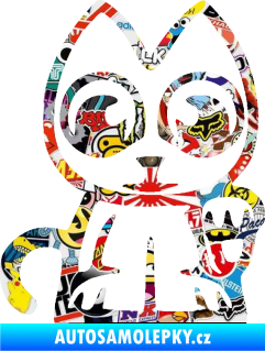 Samolepka Kočička lucky cat JDM pravá Sticker bomb