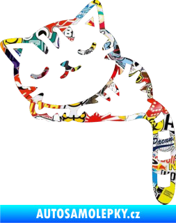 Samolepka Kočka 004 levá Sticker bomb