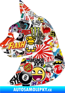 Samolepka Kočka 006 levá Sticker bomb