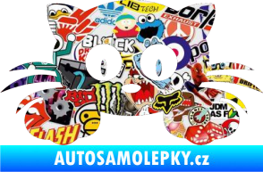 Samolepka Kočka 007 levá Sticker bomb