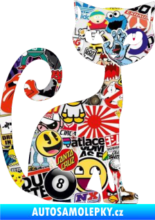 Samolepka Kočka 009 pravá Sticker bomb