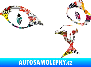 Samolepka Kočka 010 pravá Sticker bomb