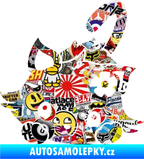 Samolepka Kočka 012 levá Sticker bomb