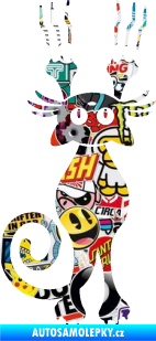 Samolepka Kočka 023 levá s drápanci Sticker bomb