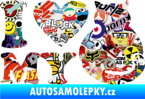Samolepka Kočka 033 I love my cat Sticker bomb