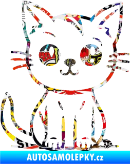 Samolepka Kočka 036 levá Sticker bomb