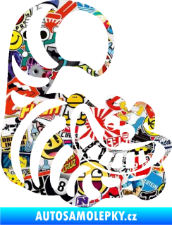 Samolepka Kočka 043 pravá s úsměvem Sticker bomb