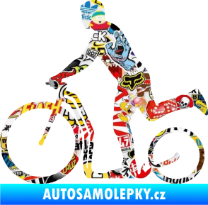 Samolepka Koloběžka 001 levá jízda  Sticker bomb