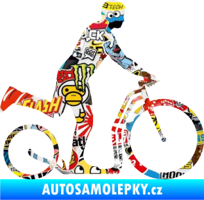 Samolepka Koloběžka 001 pravá jízda  Sticker bomb