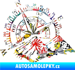 Samolepka Kompas 002 levá hory Sticker bomb