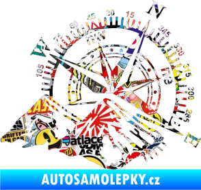 Samolepka Kompas 002 pravá hory Sticker bomb