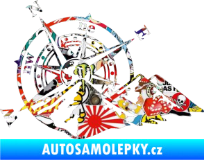 Samolepka Kompas 003 levá hory Sticker bomb