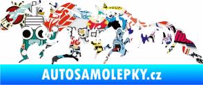 Samolepka Koníci 004 levá stádo Sticker bomb