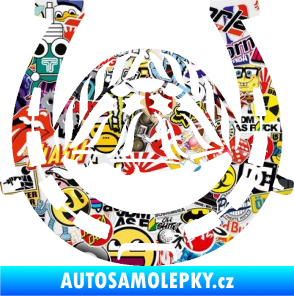 Samolepka Koňská podkova 005 se zvonečky Sticker bomb