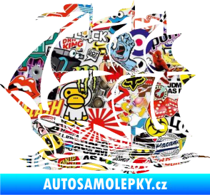 Samolepka Koráb 002 levá Sticker bomb